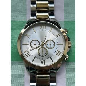 Accutime Gold And Silver Tone Mens Quartz Watch
